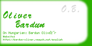 oliver bardun business card